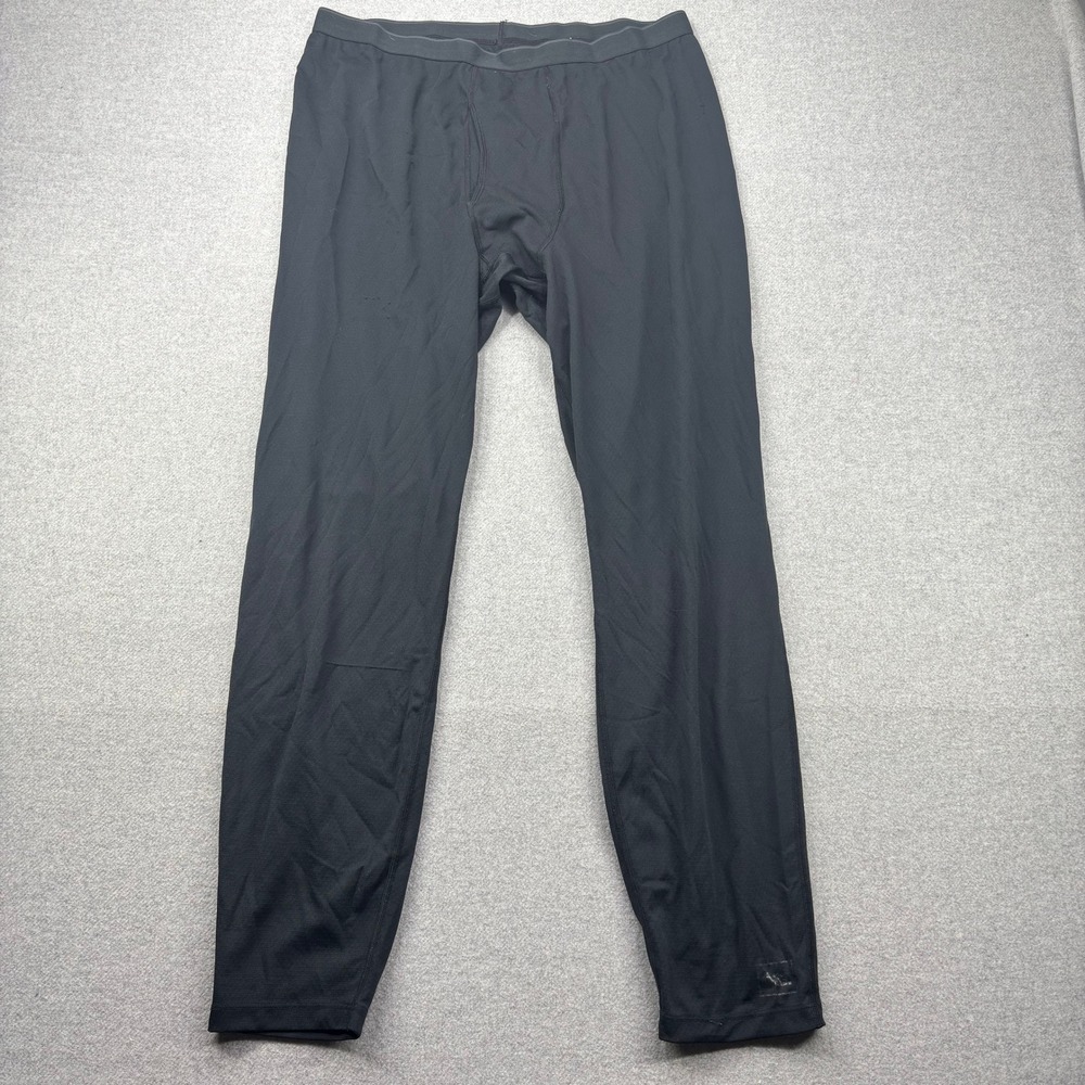 REI MTS Lightweight Base Layer Pants Black Mens‎ XL Made in USA 2009 *FLAW